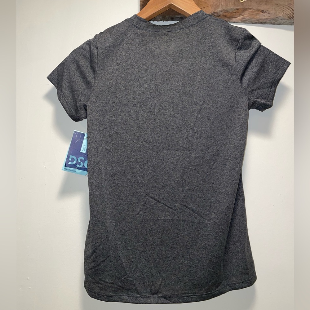 DSG girls performance shirt with soccer heart. Brand new with tags. - Picture 3 of 3